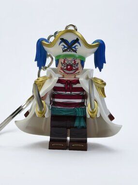One Piece Buggy Custom Minifigure Keychain